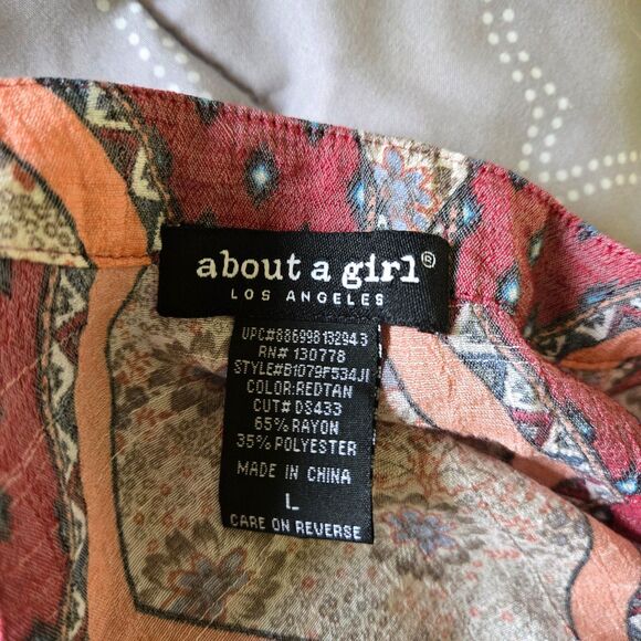 About a Girl Button Up Dress Size Large - Picture 4 of 4